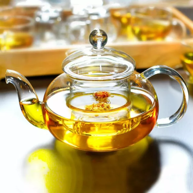 High Quality Glass Teapot With Glass Infuser Flower Teapot Tea Maker In 5 Sizes