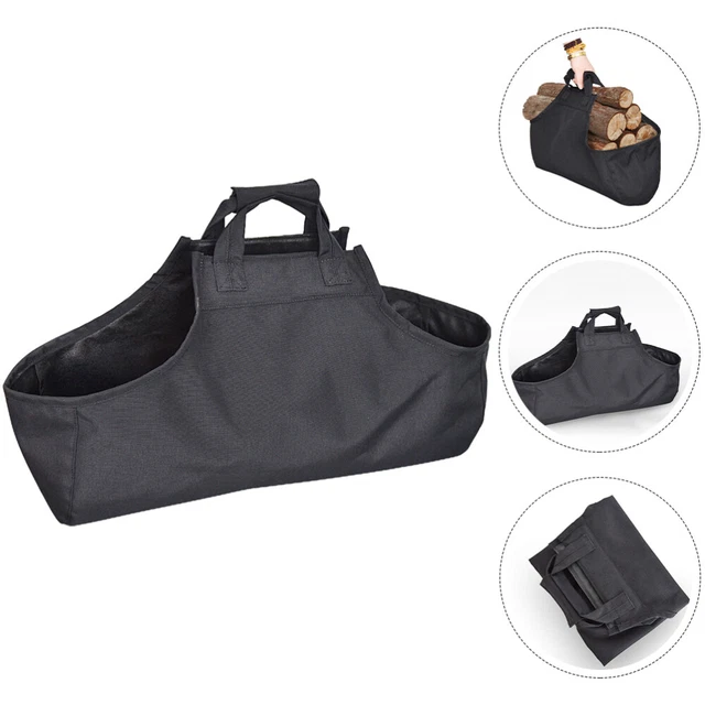 Readywares Borsa Per Legna Da Ardere In Tela Cerata - Extra Large, Pieghevole, Con Tracolla Regolabile, Marrone Chiaro - 4