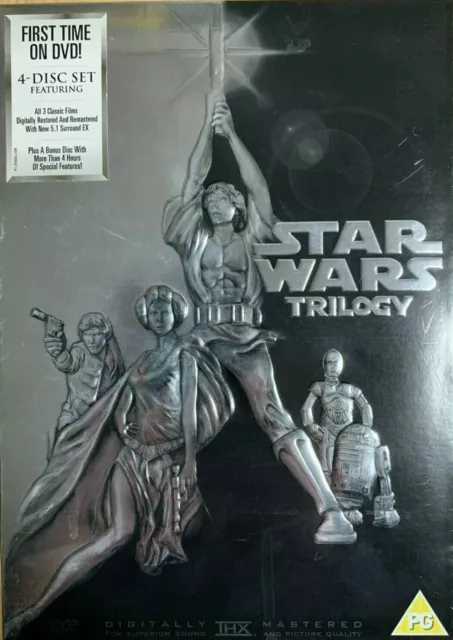 Star Wars Trilogy 4 Disc Box Set DVD Movie Film