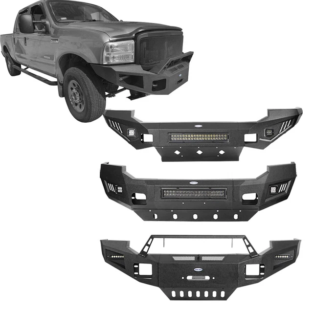 FRONT BUMPER BAR w/Skid Plate Fit Ford F250 F350 2005 2006 2007 Steel