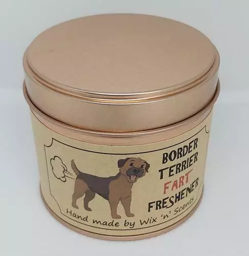 Border Terrier Fart Freshener Candle Dog Gift/Present