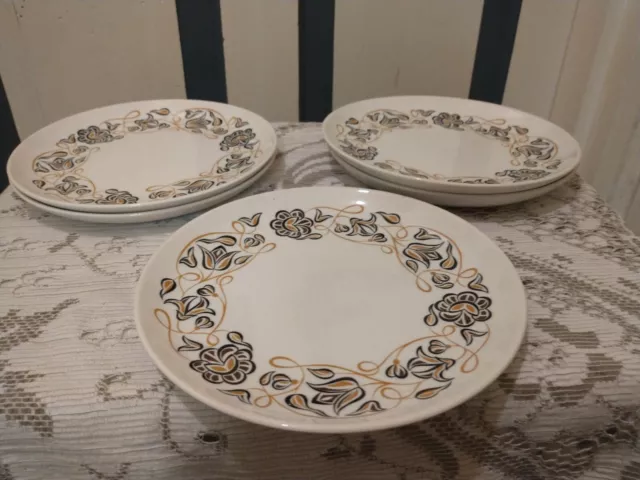 5 x Iconic Poole Pottery "Desert Song" Tea Side Plates