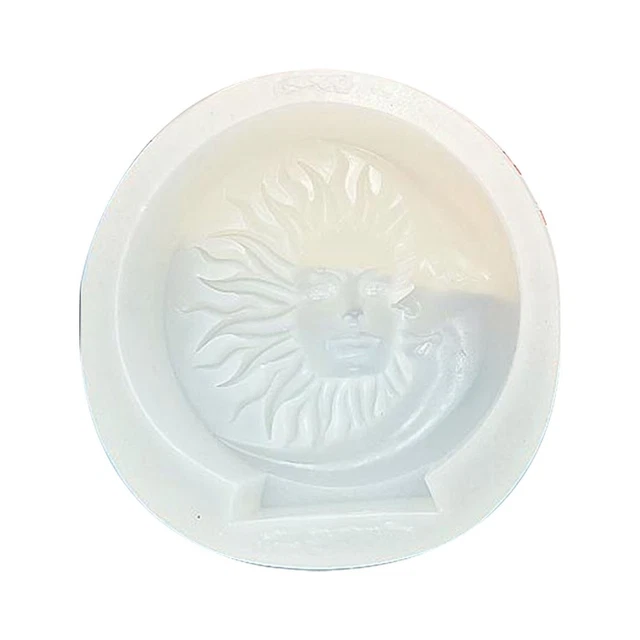 Stampo In Silicone Sole Luna Volto Veneziano – Per Sapone, Resina, Gesso, 9x9 Cm, Resistente Da -50° A +180°