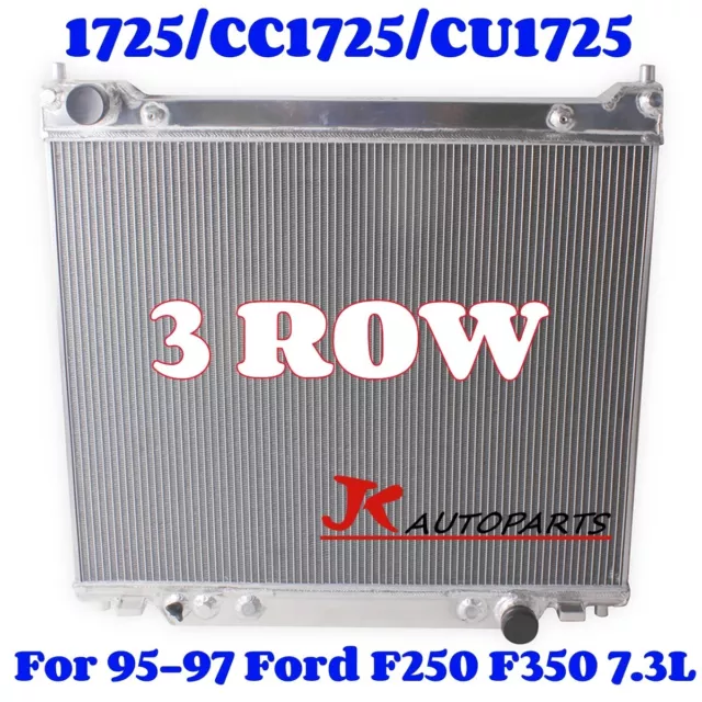 1725 Radiator 3Row For 95 96 97 Ford F-250 F-350 F Super Duty XL XLT 7.3L Diesel