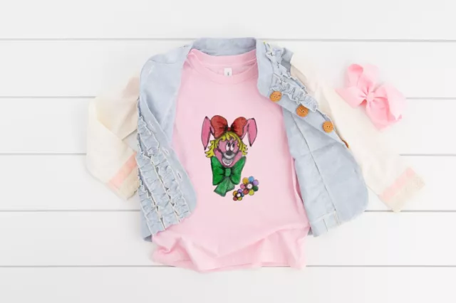 'TELL US YOUR SIZE'- Kids child tshirt, bunny Rabbit, - 100% cotton, girl 