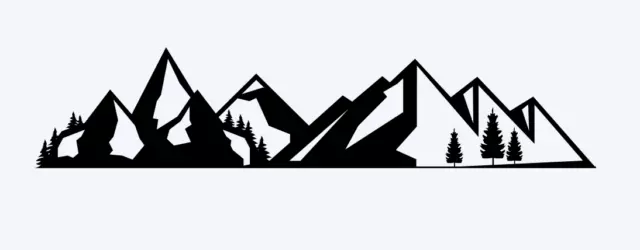 2x mountain adventure vinyl stickers graphics decals car dirt camper van caravan