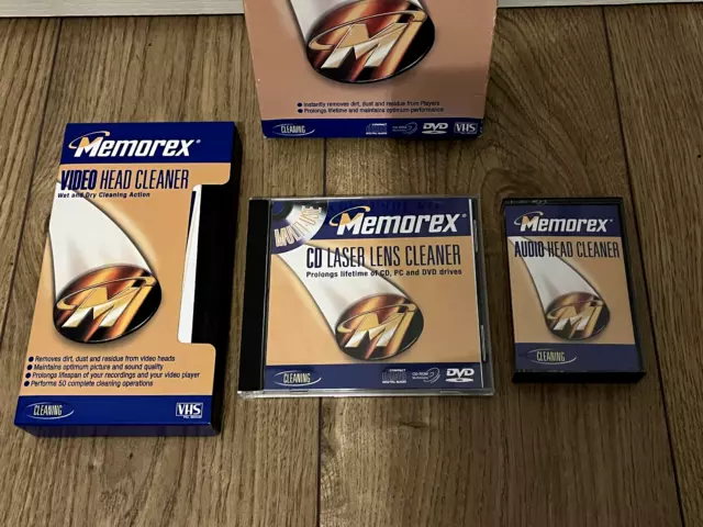 Memorex Komplett Media Care Kit Kopfreiniger für VHS Video, Kassette und CD/DVD 2