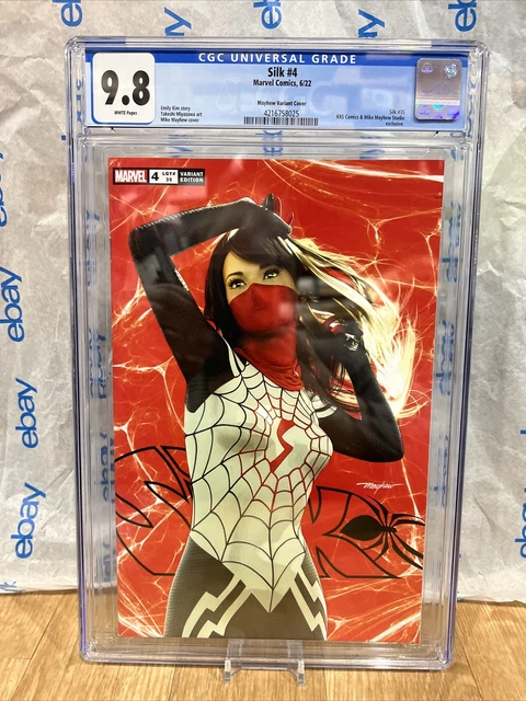 🔥SILK #4 variant - Stunning MIKE MAYHEW trade cover - MARVEL 2022 cgc 9.8