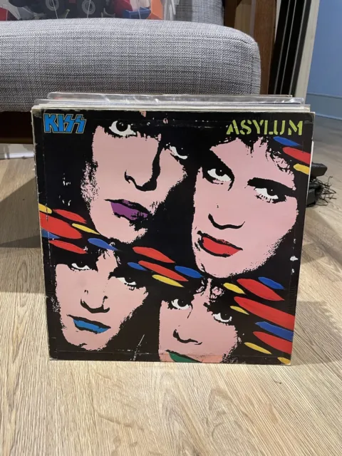 Kiss - Asylum Vinyl Record LP 1985 VERH32 Rock Glam G+ / VG+