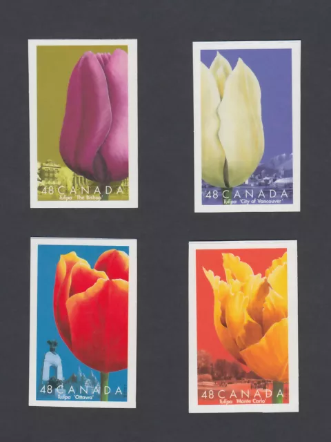 TULIPS = flowers = full set of 4 booklet  stamps Canada 2002 #1946a-d MNH