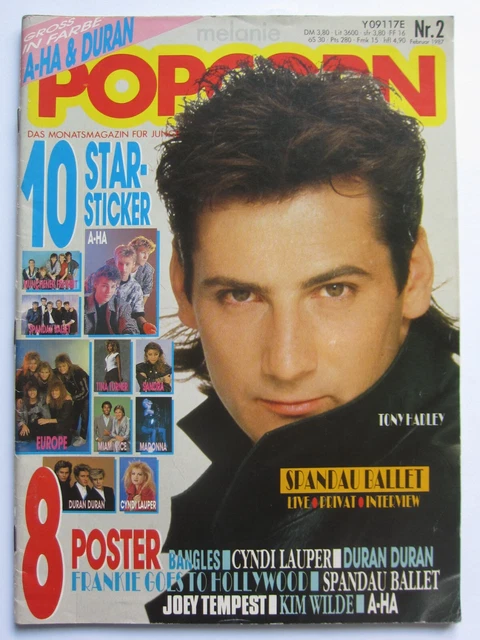 Popcorn 2/1987 – Spandau Ballet, Kim Wilde, Cyndilauper, A-Ha, Duran Duran