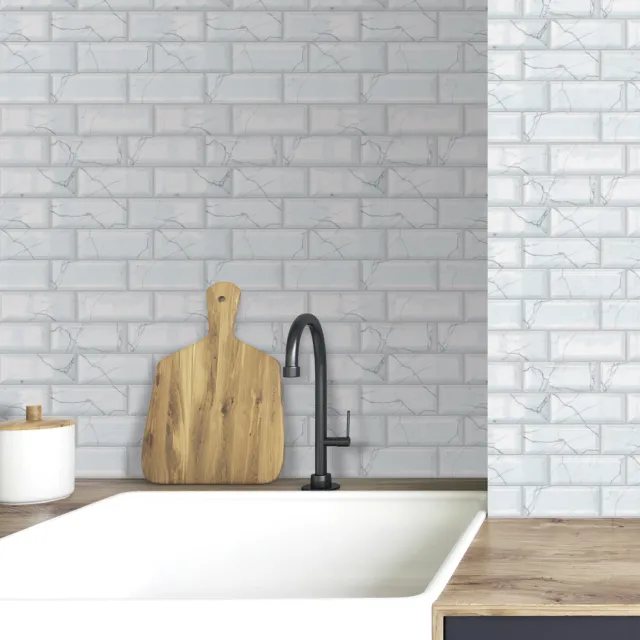 Subway Tile Stickers Peel and Stick 3D Self Adhesive Mosaic Wall Sticker Decor