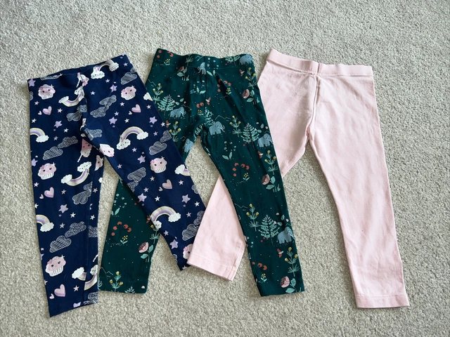 Girls Leggings Bundle Age 2-3 (2 are M&S, 1 is F&F)