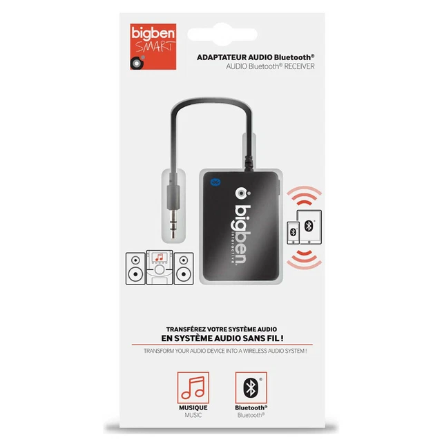 Adaptateur Audio Bluetooth Big Ben Smart Avec Prise Jack 3.5Mm Universel