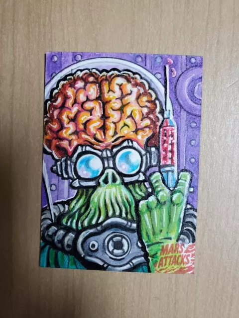 2021 Topps Mars Attacks Uprising sketch card 1/1 Rob Chope