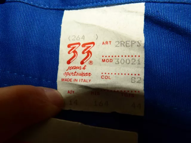 Rarissimo Pantalone Fondo Di Magazzino Anni 80' Vintage Marca 33 Made In Italy 3