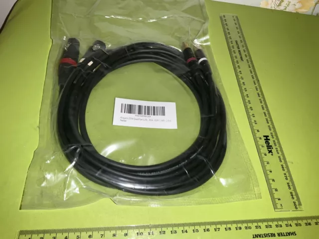 Studio BLACK MOGAMI 2534 QUAD PAIR (L, R) HIFI 2.0m Cable BNIP NEW Factory Seal