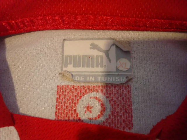 TUNISIA HOME 2004-2005 #11 Dos Santos PUMA XL FOOTBALL SHIRT Soccer Jersey 3