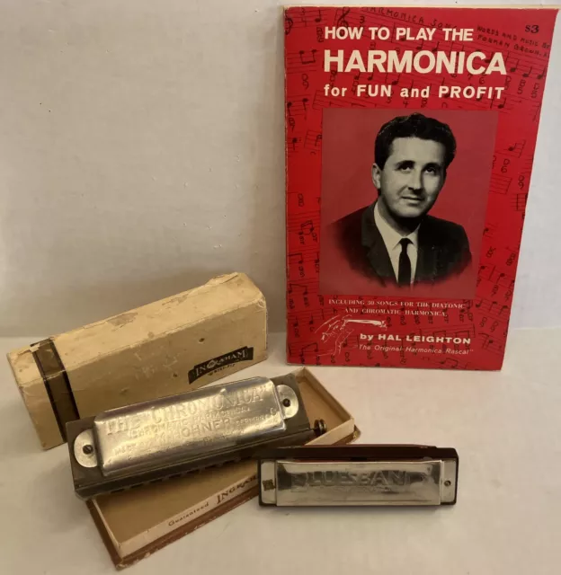 M Hohner German Chromonica Harmonica  With Book And Bluesband Harmonica