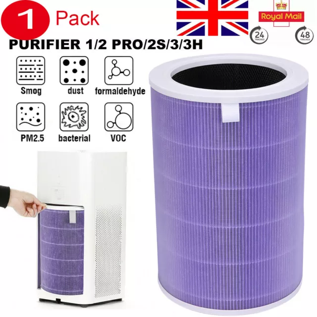 Antibacterial Hepa Filter For Xiaomi Mi Air Purifier 1 2 2S 2C 2H 3 3C 3H Pro UK