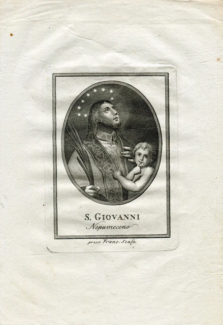 Antica Incisione -San Giovanni -Napoli Francesco Scafa Incisione '800 Antica Incisione -San Giovanni -Napoli Francesco Scafa Incisione '800