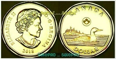 Canada 2018 Canadian Loonie Queen Elizabeth Ii New Bu Loon $1 Dollar Coin Unc