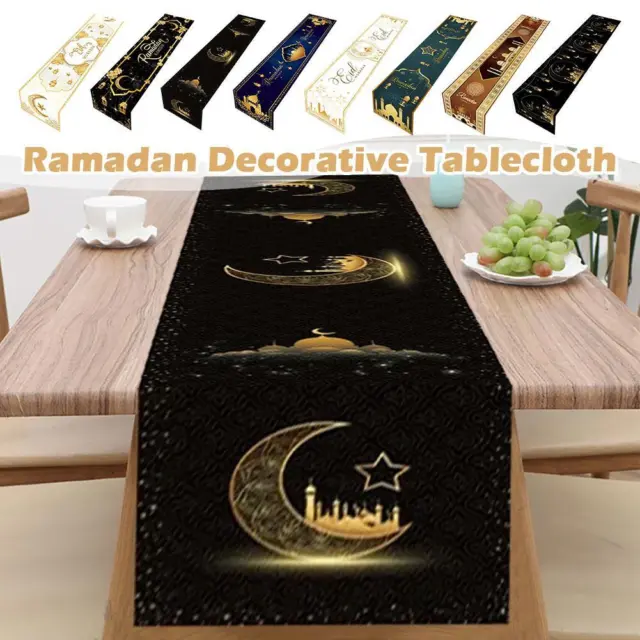 Ramadan Decorative Tablecloth, Umrah Mubarak Decorative Table Decorat❀