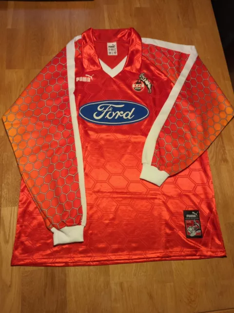 1. FC Köln Puma Trikot 1997/98 Ford Waben orange Langarm XXL