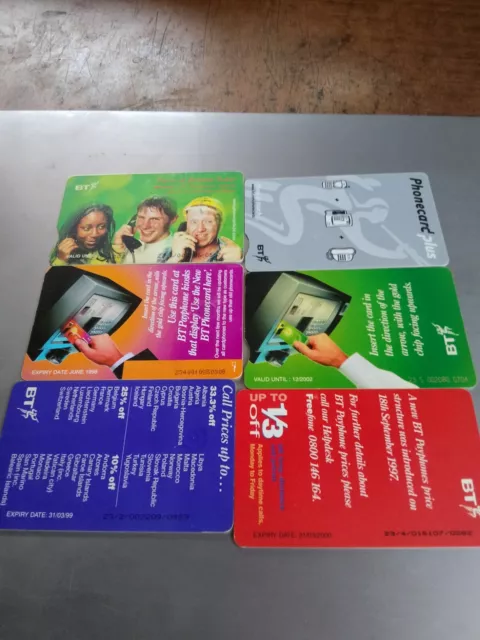 SIX.United  Kingdom used chipcards.all.diffrerent               ferent.   Lot 53