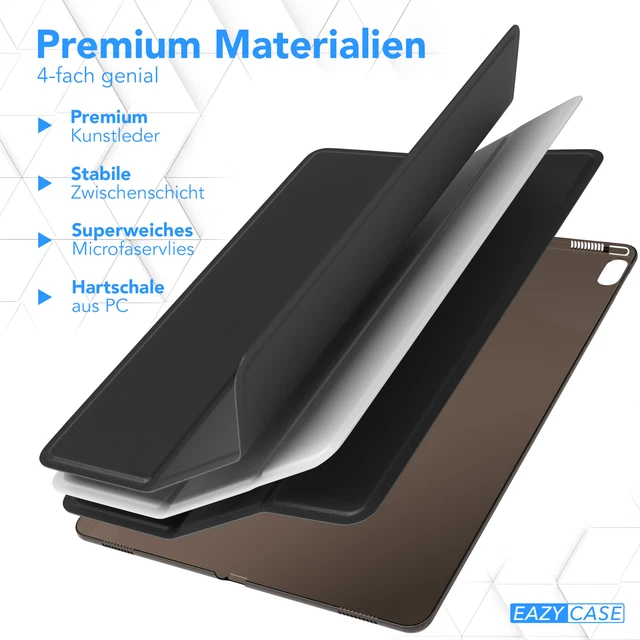 Für Apple iPad Pro 12,9" 2017 Schutzhülle Tablet Tasche Case Hülle Cover Schwarz 6
