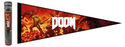Bethesda COLLEZIONE DOOM Feltro pennant BANDIERINA 30 x 12 POLLICI NUOVO E SIGILLATO fanattik 