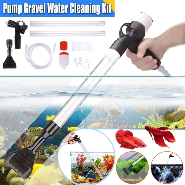 5 in1 Fish Tank Gravel Cleaner Pump Siphon Water Clean Vacuum Aquarium Cleaner