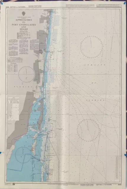 Admiralität 3699 Ansätze Sich Port Everglades Und Miami Marine Genie Karte Chart