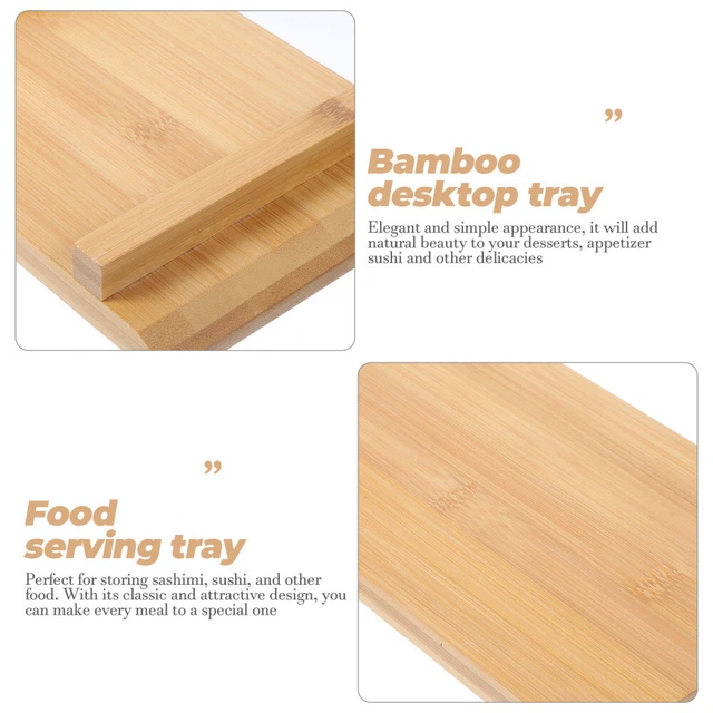 Vassoio In Bambù Zeller 58x38x6 Cm Con Maniglie - Naturale E Resistente - Foto 8