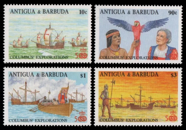 Antigua 1988 - Mi-Nr. 1106-1109 ** - MNH - Schiffe / Ships - Columbus