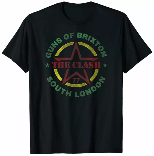 Official The Clash Guns Of Brixton Black T Shirt The Clash Tee