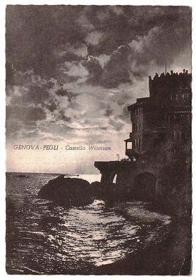 1471 CARTOLINA GENOVA PEGLI VILLA BELVEDERE CASTELLO WIANSON VIAGG 1912 