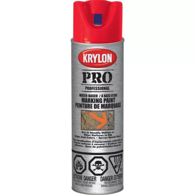 Professional Water-Based Marking Spray Paint - Safety Red, 482 g