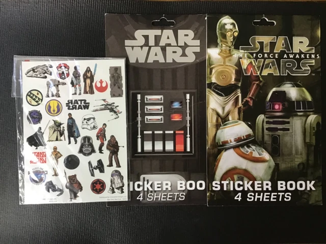 Star Wars Sticker books & SW Tattoos. The Force Awakens. SWsticker book (4 sheet
