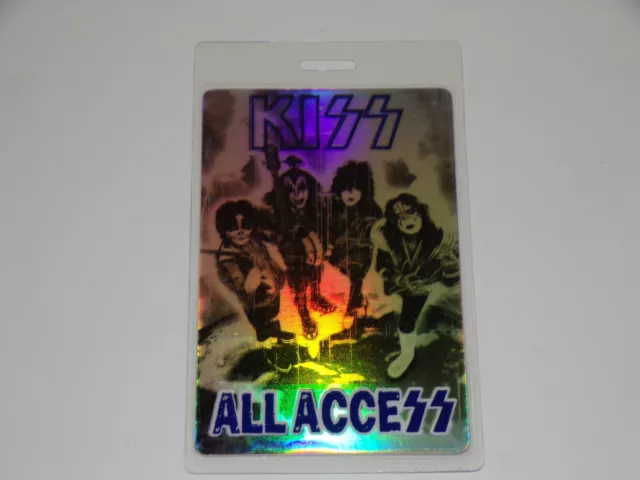 KISS Band Laminate All Access Backstage Chromium I.D. Pass Farewell Concert Tour