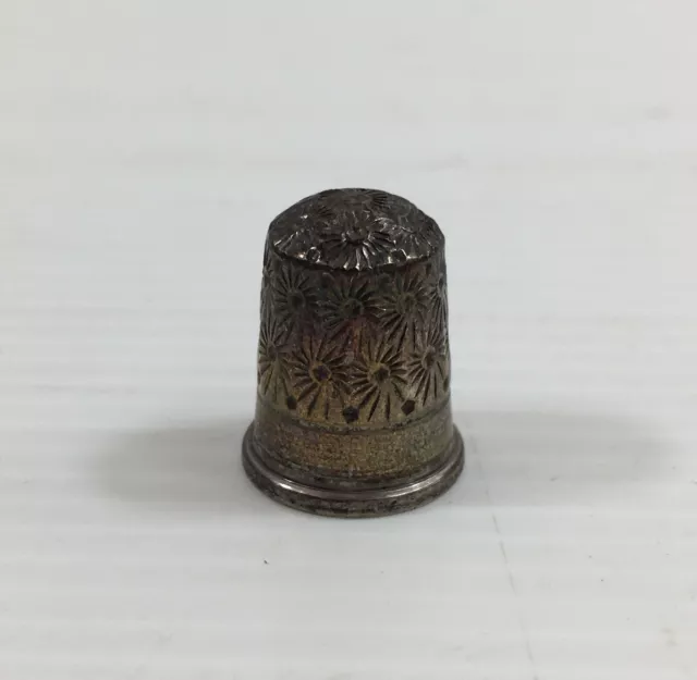 Vintage Sterling Silver Childs Small Size Thimble 1.7cm In Height 1.5g