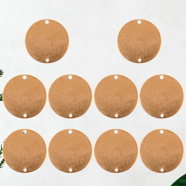 10 pz etichette goffrate in metallo grezzi per punzonatura gioielli