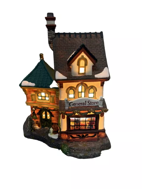 Heartland Valley Christmas Village Deluxe Porcelain Lighted General Store