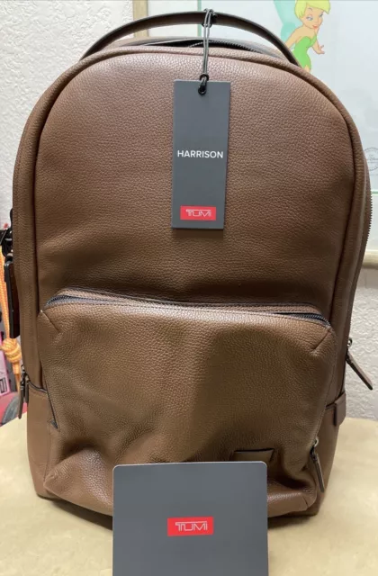 New W/tags Tumi Harrison Webster Backpack Leather Laptop Bag (SMALL SCRATCH)