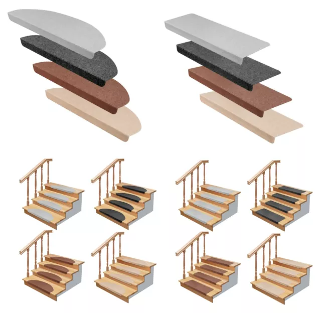 12er SET Stufenmatten Treppenschutz Treppenmatte Stufenmatte Treppenteppich