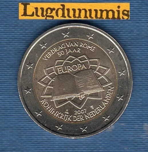 2 euro Commémo Pays Bas 2007 Traité de Rome SUP SPL Nederland