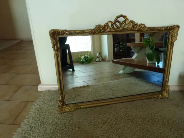 Antique, Ornate Regency Gold Wall Mirror   Rectangular