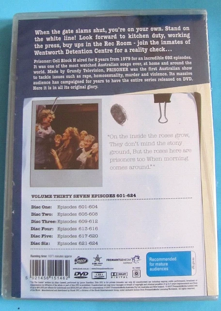 PRISONER Cell Block H Volume 37 DVD Episodes 601-624 NEW SEALED All Region 2
