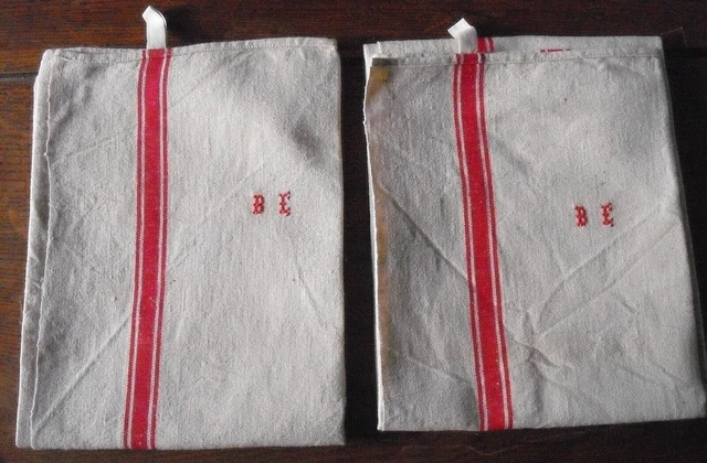 LOT DE 6 anciens grand torchons liteaux Basque tissus Métis lin & cotton EUR 40,00 - PicClick FR