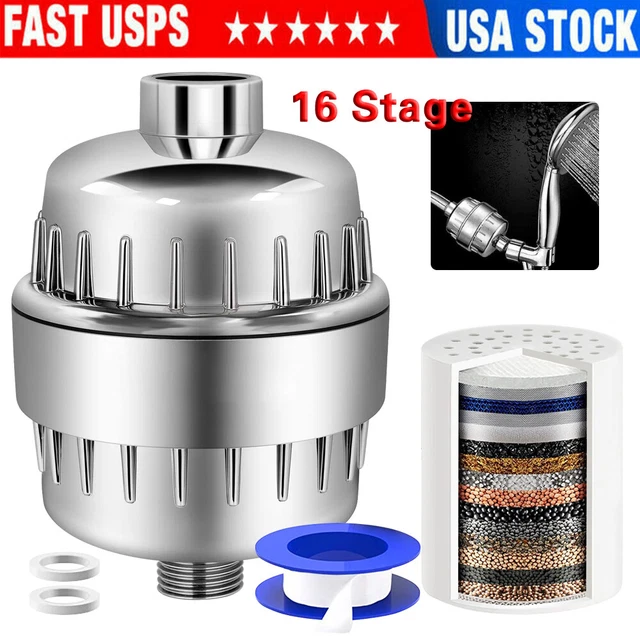 16 STAGE SHOWER Water Filter UniversalRemove Chlorine for Hard Water
